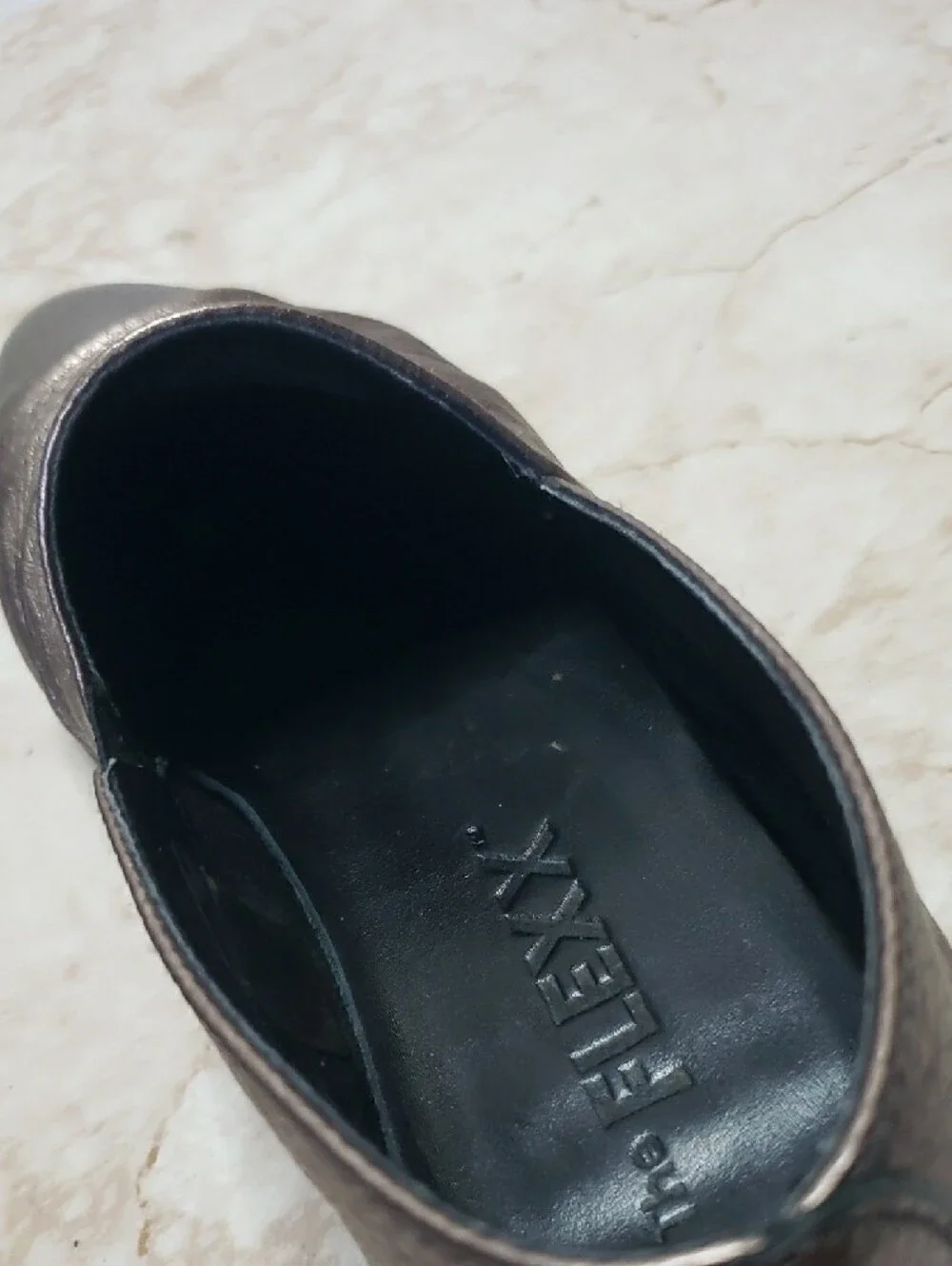 The Flexx Metallic Bronze Pointed Toe Loafers US Size 6